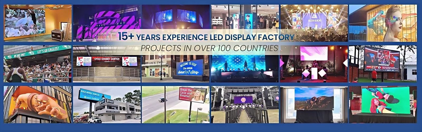 Exposição de diodo emissor de luz interna