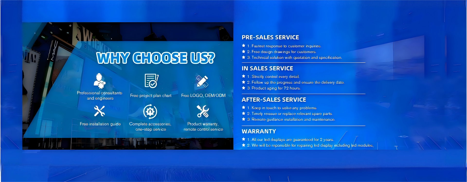 qualidade Exposição de diodo emissor de luz interna fábrica