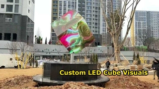 Display de vídeo LED em cubo