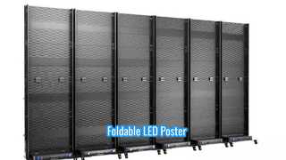 Tela de pôster LED dobrável P2.5 para publicidade interna