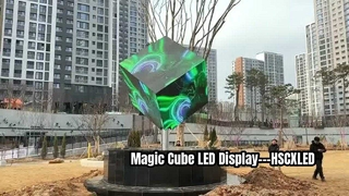 Display de vídeo LED em cubo