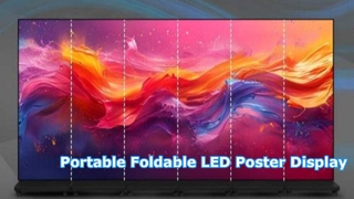 Tela de pôster LED dobrável portátil para publicidade comercial