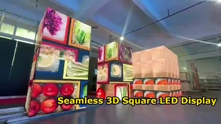 Tela 3D sem costura com coluna quadrada criativa