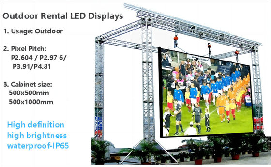 Portable Stage Rental Led Display Board P4.81mm Programmable