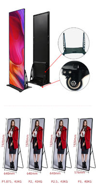 Adjustable Illuminated Poster Frames Indoor Led Poster Panel Display P2 2mm
