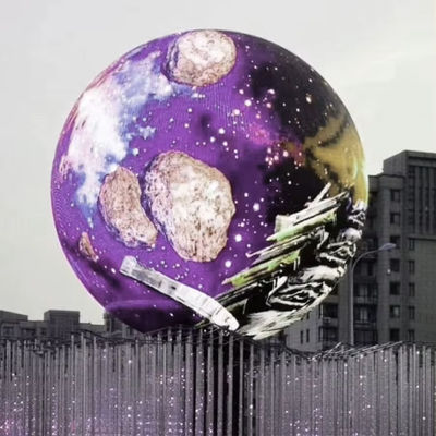Outdoor Round Sphere Led Screen Ball Display Flexible 5000cd/sqm