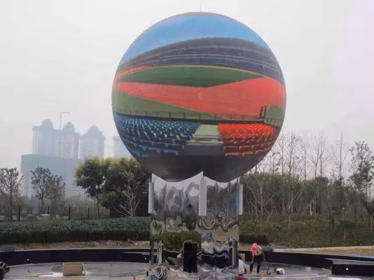 Outdoor Round Sphere Led Screen Ball Display Flexible 5000cd/sqm