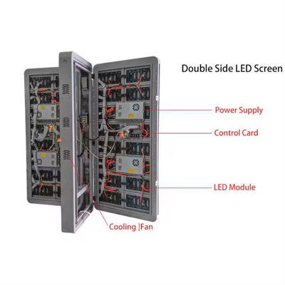 5000cd Outdoor Solar Light Pole Led Display Billboard Customized