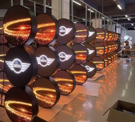 Customized LOGO Circular LED Display , P4 LED Screen Module at 3840HZ Refresh Rate