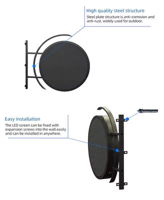 Customized LOGO Circular LED Display , P4 LED Screen Module at 3840HZ Refresh Rate