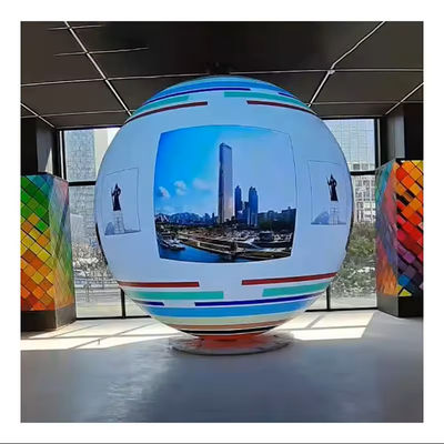 Outdoor Round Sphere Led Screen Ball Display Flexible 5000cd/sqm