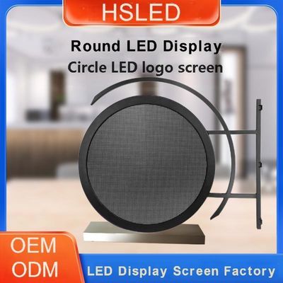 Logotipo de círculo LED sinal personalizado LED Logotipo de tela P4 redondo LED