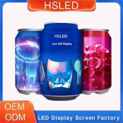 Display LED em forma de garrafa